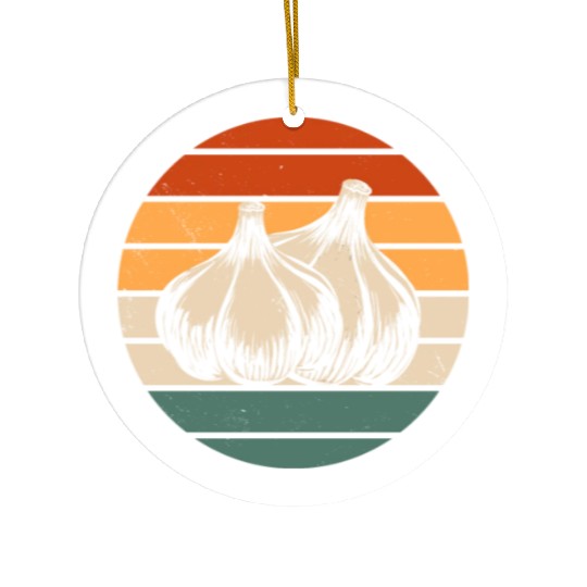 Retro Garlic Design Ceramic Ornaments