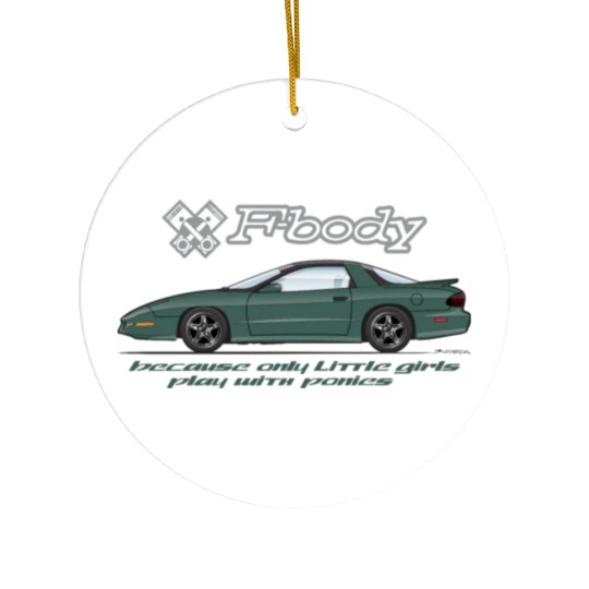 F body Dark Green Ceramic Ornaments