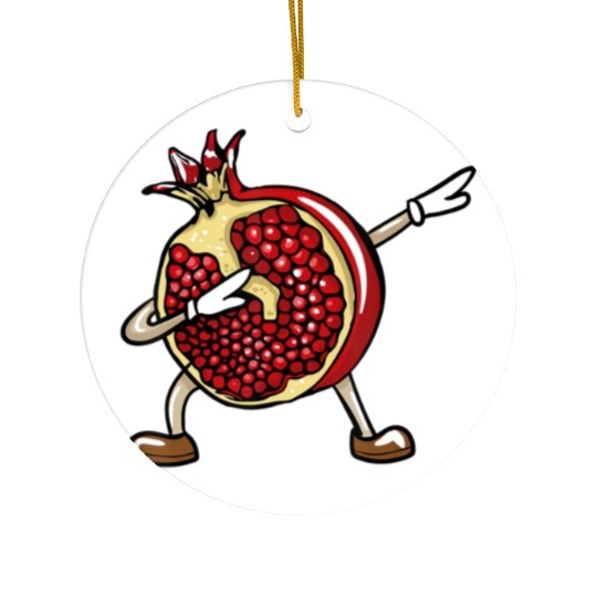 Funny Dabbing Pomegranate Lover Fruit Love Ceramic Ornaments