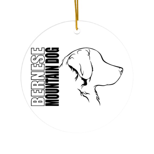 Funny Bernese Mountain Dog Profile dog mom Ceramic Ornaments