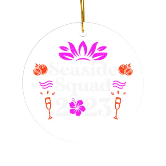 Seaside Squad 2023 Summer Vacation Spring Break Ceramic Ornaments