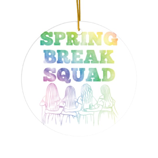 Spring Break Squad Summer Vacation Spring Break Ceramic Ornaments