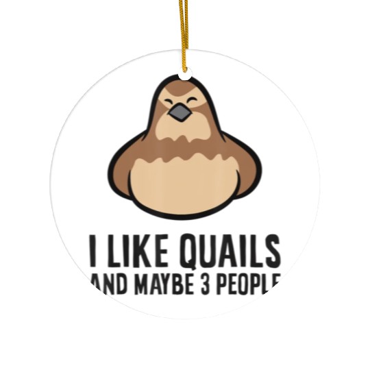 I Like Quails And Maybe Like 3 People Quail Birds Ceramic Ornaments