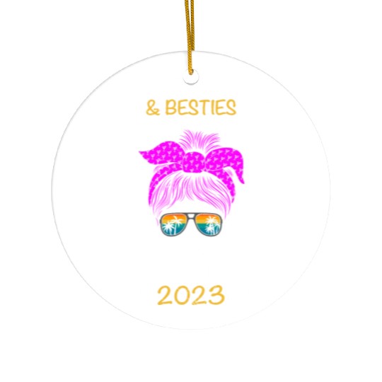 Beaches Booze Besties Florida 2023 Spring Break Ceramic Ornaments