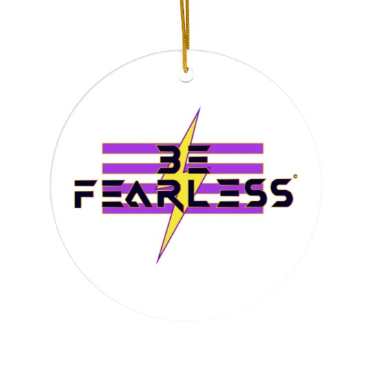 Be Fearless Flag w/Bolt (white text) Ceramic Ornaments