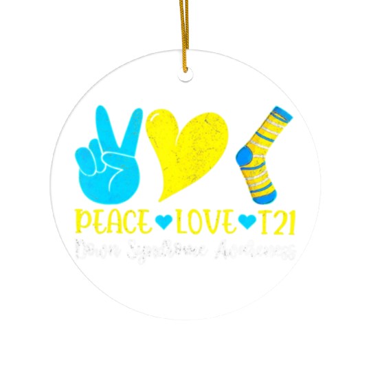 Hand Print Socks World Down Syndrome Awareness Day Ceramic Ornaments