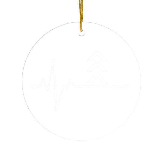 Heart beat down syndrome Awareness down right perf Ceramic Ornaments