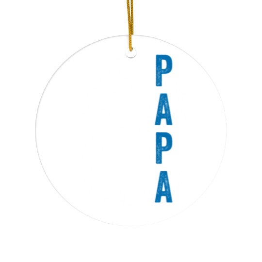 Fathers Day PAPA American Flag Ceramic Ornaments