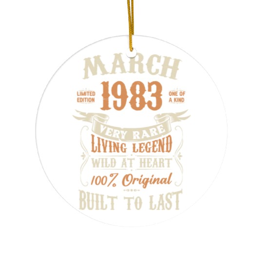 March 1983 Birthday Surprise Ceramic Ornaments