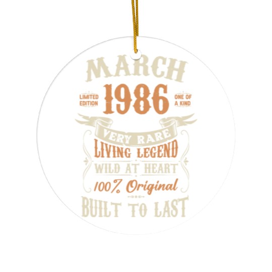 March 1986 Birthday Surprise Ceramic Ornaments