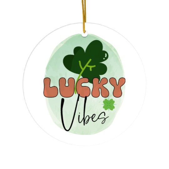 LuckyPatricks Day Sublimation Ceramic Ornaments