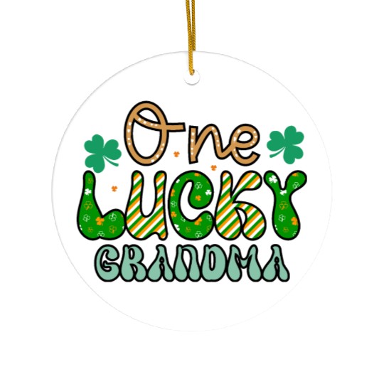 One luckyPatricks Day Sublimation Ceramic Ornaments