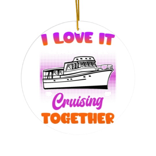 Cruising together cruise ship holiday spring break Ceramic Ornaments