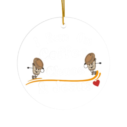 coffee chaos and Jesus Ceramic Ornaments, coffee and Jesus