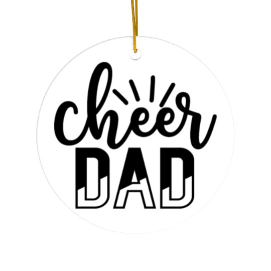 cheer dad Ceramic Ornaments