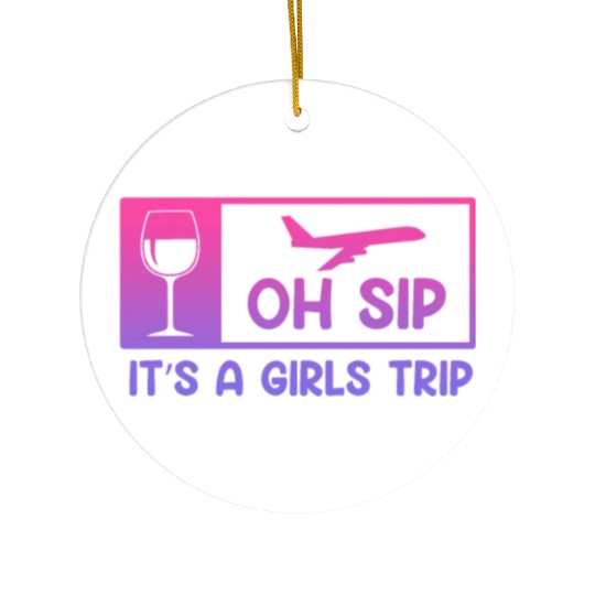 It's a Girls Trip Girls Vacation Spring Break Ceramic Ornaments