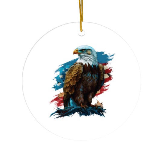 Building the Nation American Bald Eagle America Ceramic Ornaments