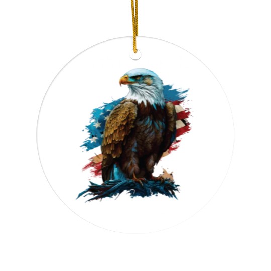 Making America Proud American Bald Eagle Ceramic Ornaments