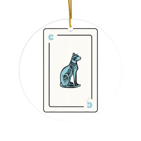 Cat Playing card Cat Lovers Gift Ceramic Ornaments