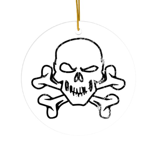 Pirate Skull And Crossbones Ceramic Ornaments