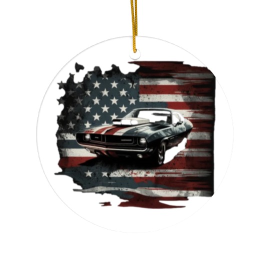Muscle and Freedom Ceramic Ornaments