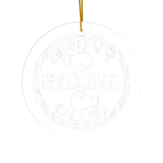 Bronx Boxing Club Squared Circle Distressed Ceramic Ornaments