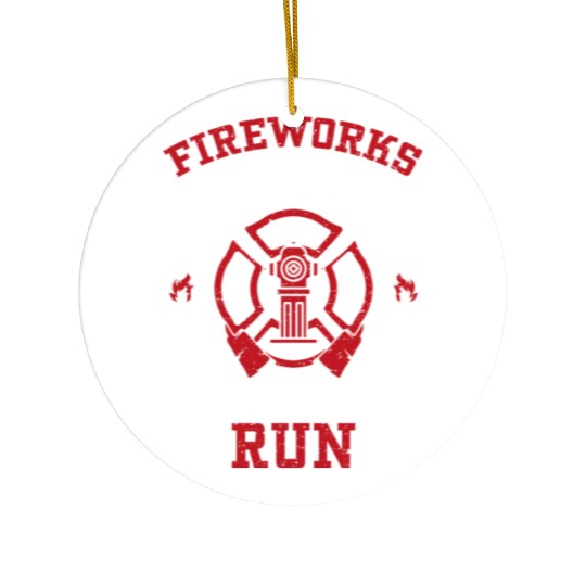Fireworks Safety Director I Run... Ceramic Ornaments