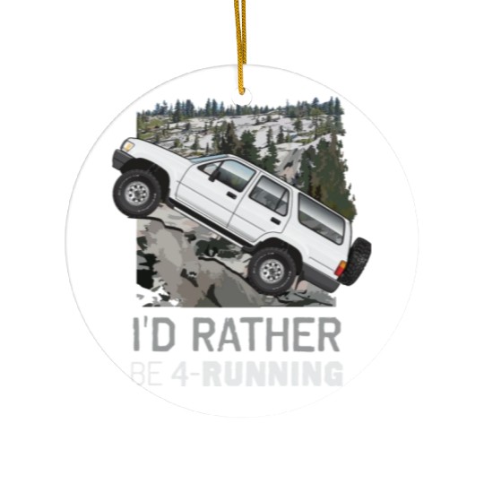 4 running White Ceramic Ornaments