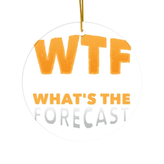 WTF What's The Forecast Meteorologist Meteorology Ceramic Ornaments