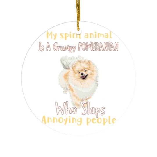 My Spirit animal Is A Grumpy Dog Ceramic Ornaments