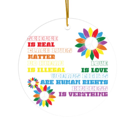 Distressed Science Is Real Black Ceramic Ornaments