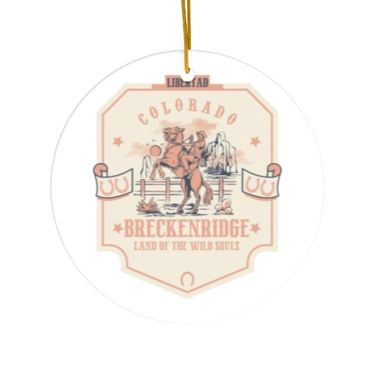 breckenridge colorado wild west town Ceramic Ornaments