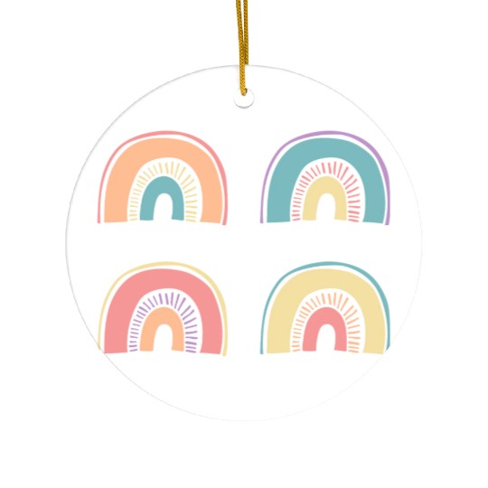 Multi Rainbow Ceramic Ornaments