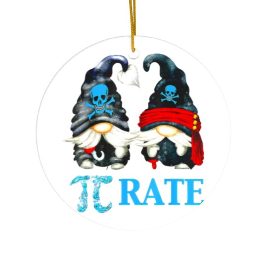 Funny Pirate Gnome Octopus Pi Day Symbol For Math Ceramic Ornaments