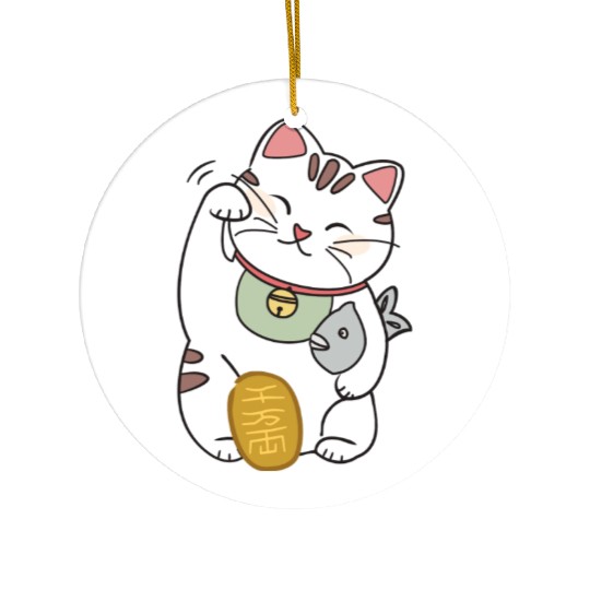 Lucky Cat Ceramic Ornaments