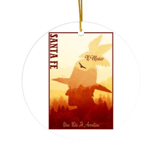 Santa Fe New Mexico wild west town Ceramic Ornaments