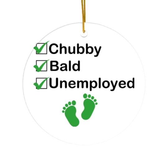 Chubby Bald Unemployed Funny Newborn Baby Ceramic Ornaments
