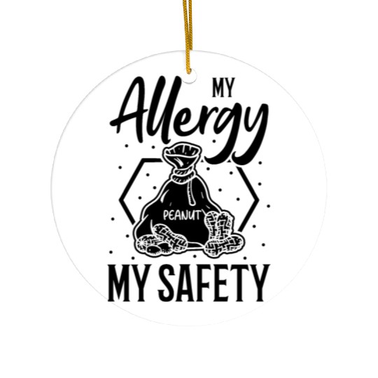 My Allergy My Safety Peanut Allergic Ceramic Ornaments