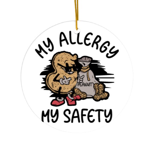 My Allergy My Safety Peanut Allergic Ceramic Ornaments