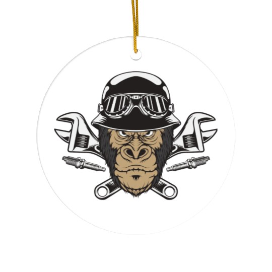 Gorilla Rider Ceramic Ornaments