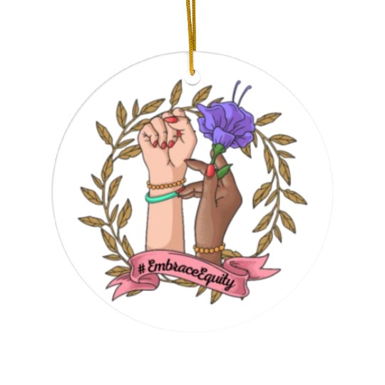 International Women's Day 2023 - Embrace Equity Ceramic Ornaments