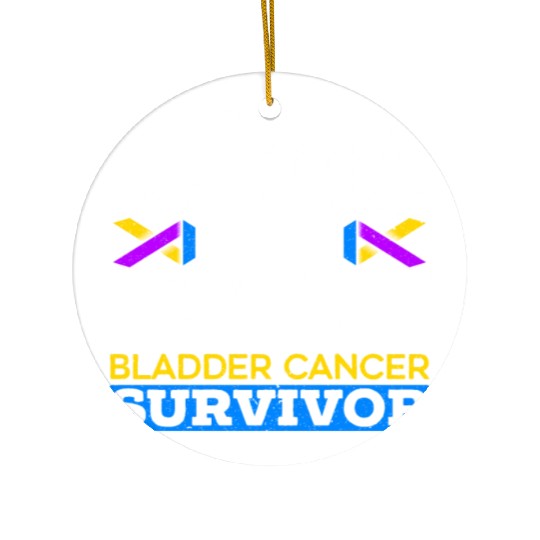 Fought The Battle And Won Bladder Cancer Survivor Ceramic Ornaments