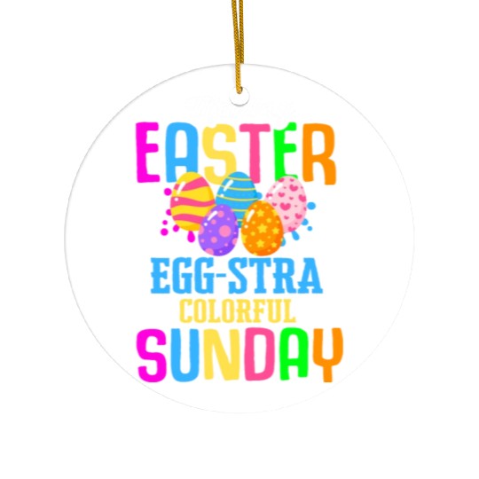 Easter Colorful Egg Dye Rabbit Egg Hunt Ceramic Ornaments