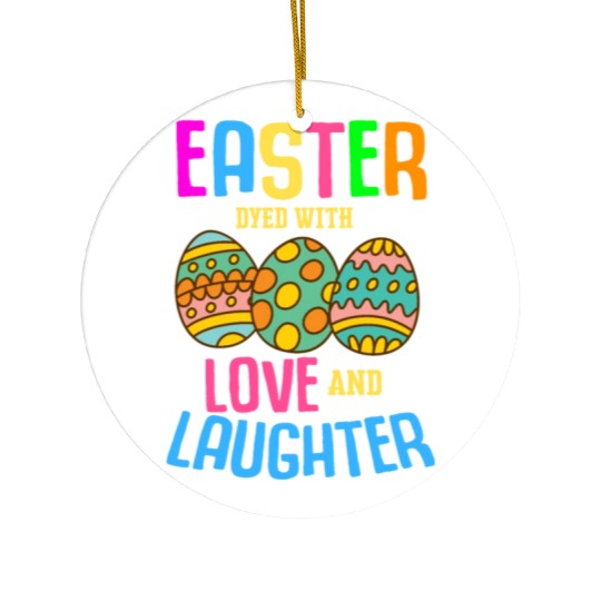 Easter Colorful Egg Dye Rabbit Egg Hunt Ceramic Ornaments