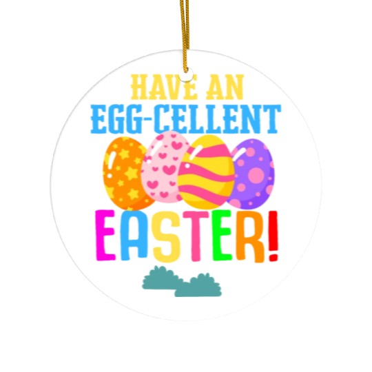 Easter Colorful Egg Dye Rabbit Egg Hunt Ceramic Ornaments