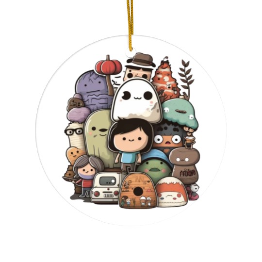 my imaginary friends Ceramic Ornaments