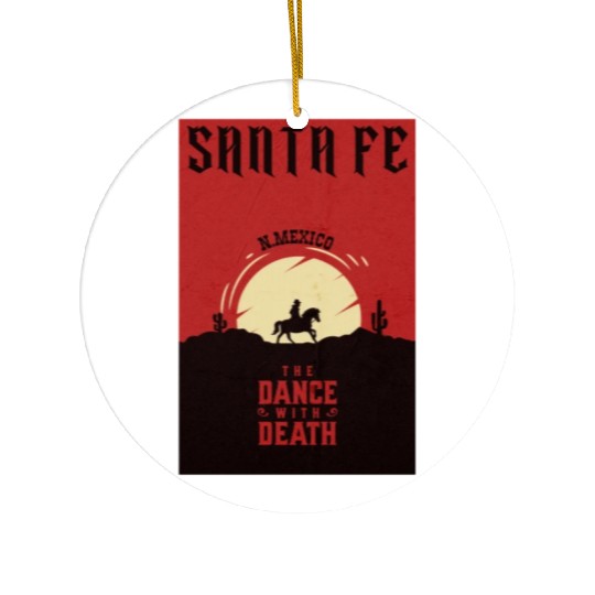 Santa Fe New Mexico wild west town Ceramic Ornaments