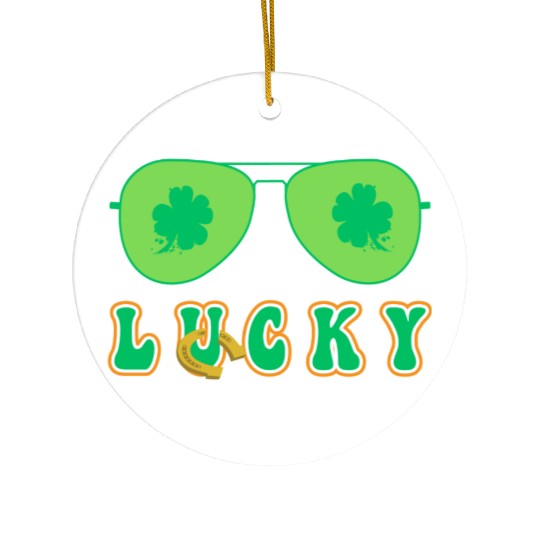 Lucky Shamrock St. Patrick's Day Saint Paddy's Ceramic Ornaments