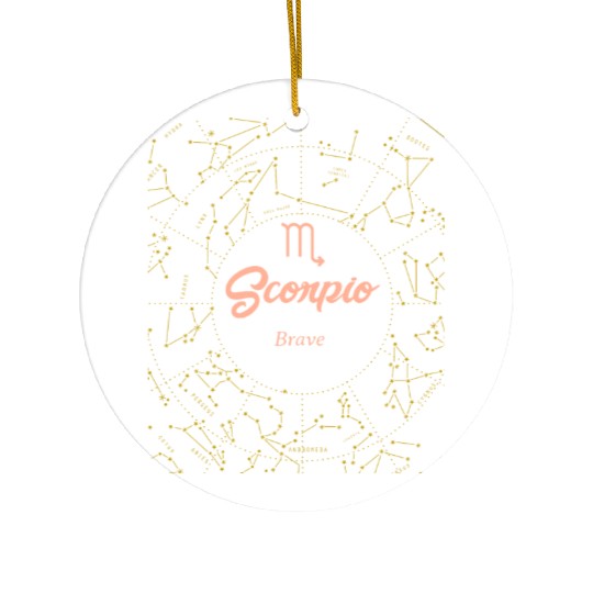 Scorpio Brave Astronomy Ceramic Ornaments