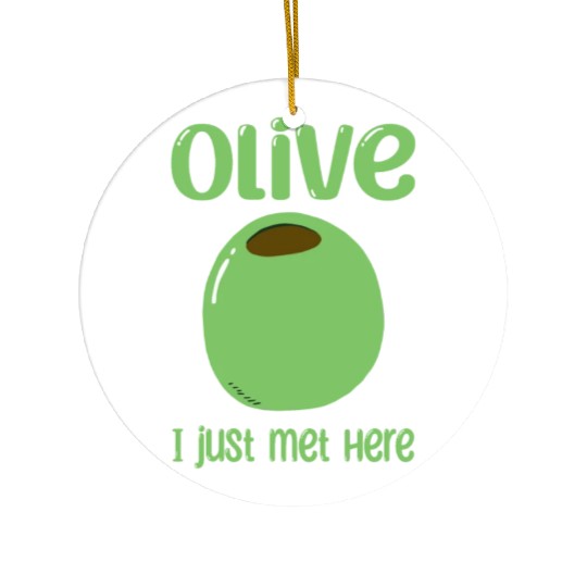 Green Olive Lover Quote Ceramic Ornaments